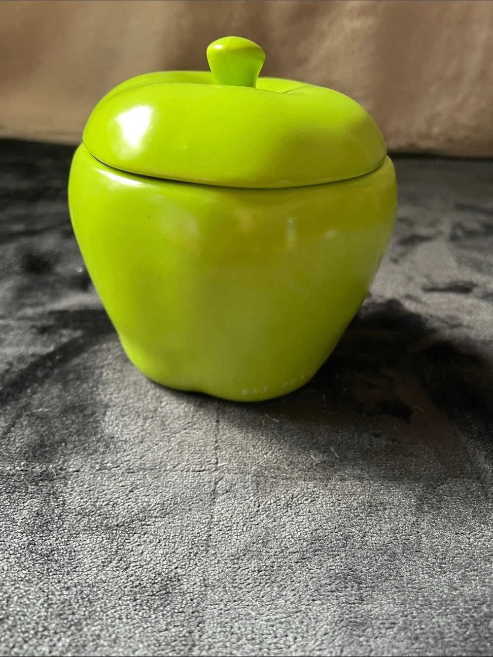Apple Cider Green Ceramic Apple Jar - Home Kitchen candle